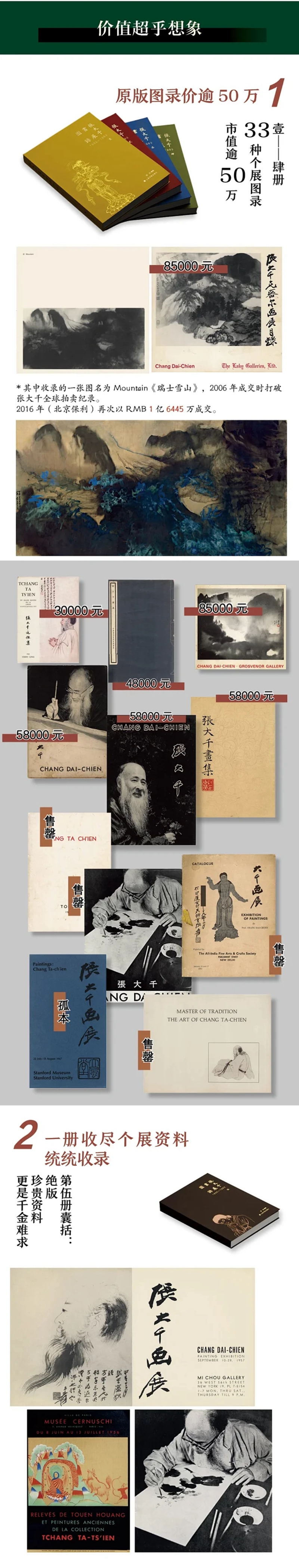 4巨册超全图录，33本大集合，《张大千画展图录》出版_长三角美术家网