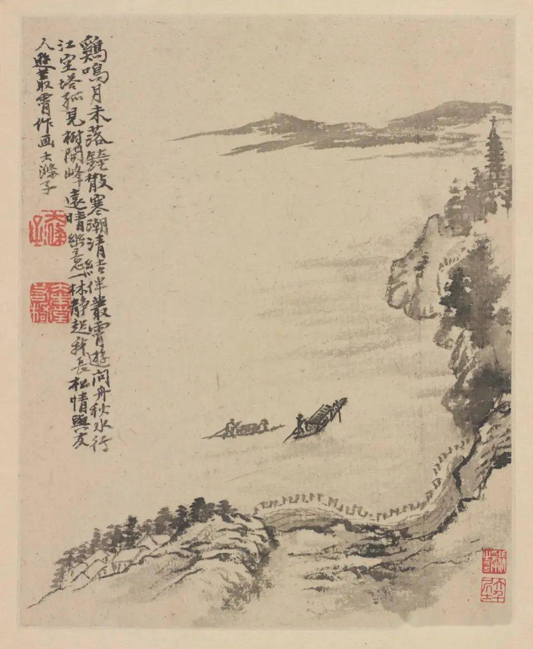 四僧之原济|《金陵怀古册》《秦淮忆旧册》《杜甫诗意册》及其他_