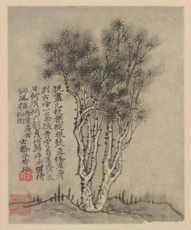 四僧之原济|《金陵怀古册》《秦淮忆旧册》《杜甫诗意册》及其他(图6)