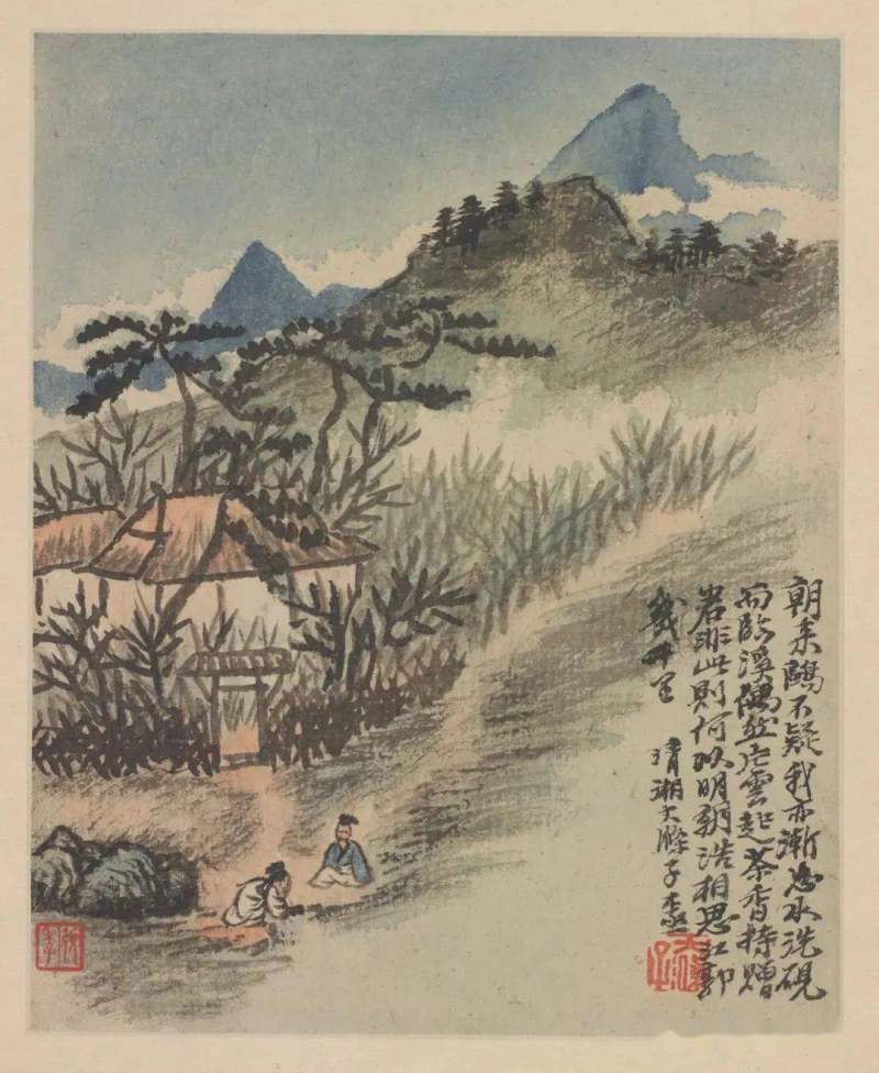 四僧之原济|《金陵怀古册》《秦淮忆旧册》《杜甫诗意册》及其他(图8)