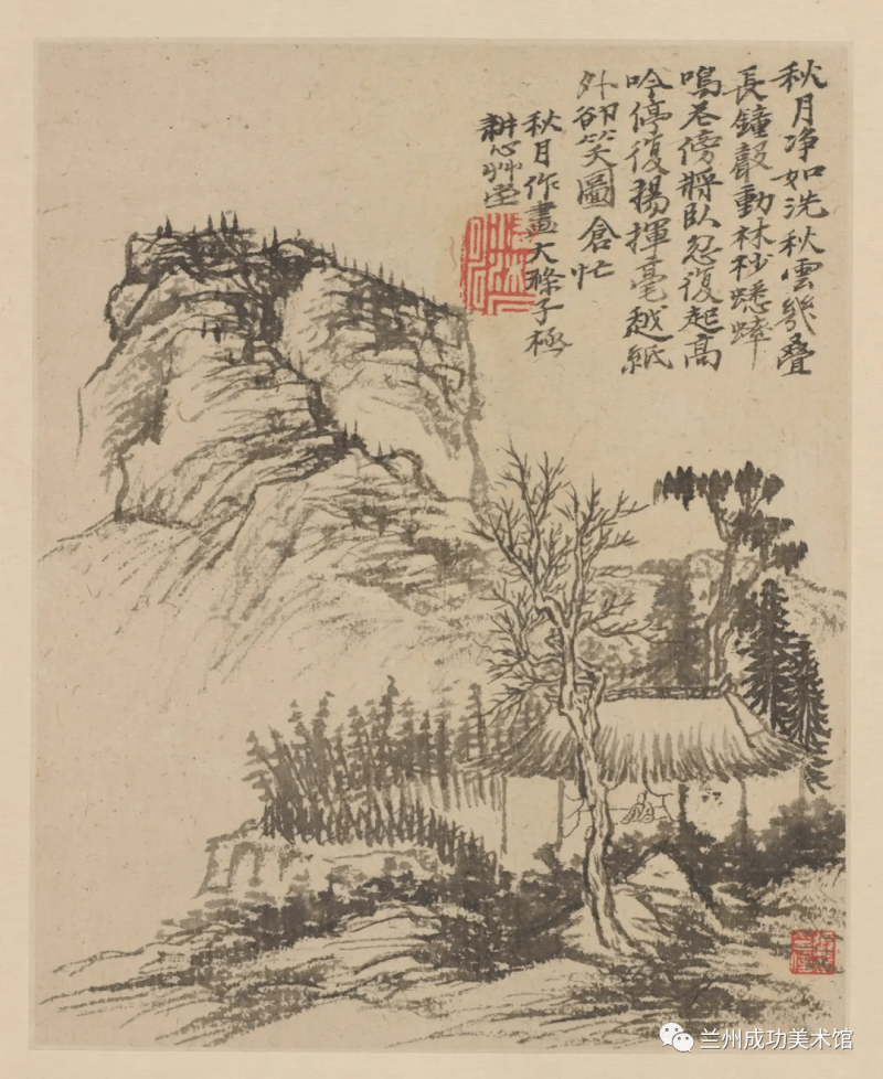 四僧之原济|《金陵怀古册》《秦淮忆旧册》《杜甫诗意册》及其他(图9)