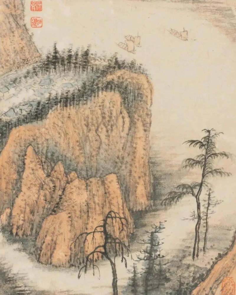 四僧之原济|《金陵怀古册》《秦淮忆旧册》《杜甫诗意册》及其他(图18)
