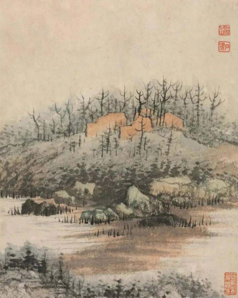 四僧之原济|《金陵怀古册》《秦淮忆旧册》《杜甫诗意册》及其他(图19)