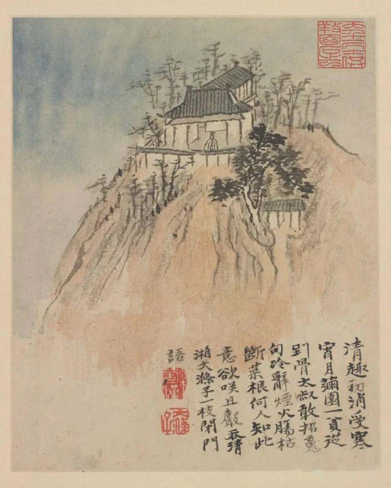 四僧之原济|《金陵怀古册》《秦淮忆旧册》《杜甫诗意册》及其他(图2)