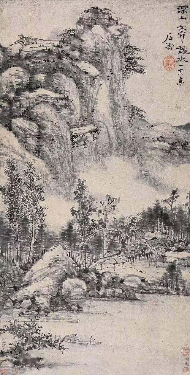 四僧之原济|《金陵怀古册》《秦淮忆旧册》《杜甫诗意册》及其他(图32)