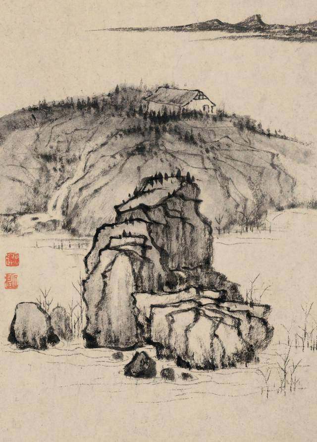 四僧之原济|《金陵怀古册》《秦淮忆旧册》《杜甫诗意册》及其他(图58)
