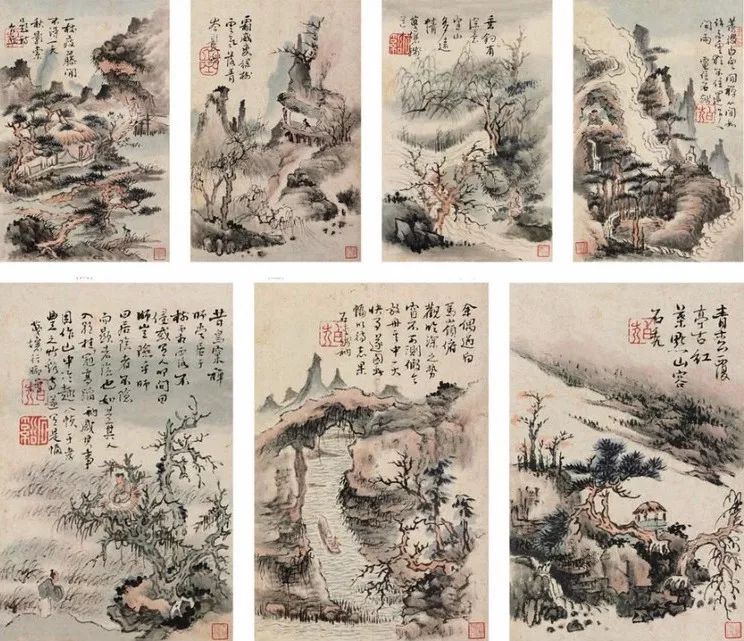 四僧之髡残|在过程中体验追求的快乐以达成人格的完善及其《黄山山水册》《茂林秋树卷》(图18)