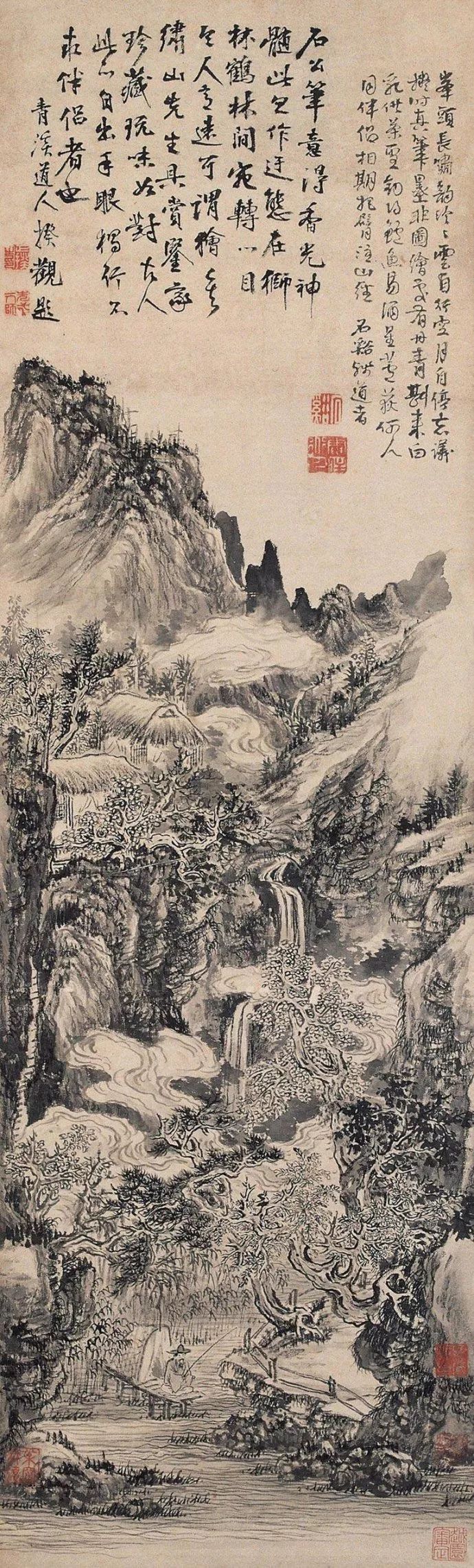 四僧之髡残|在过程中体验追求的快乐以达成人格的完善及其《黄山山水册》《茂林秋树卷》(图30)