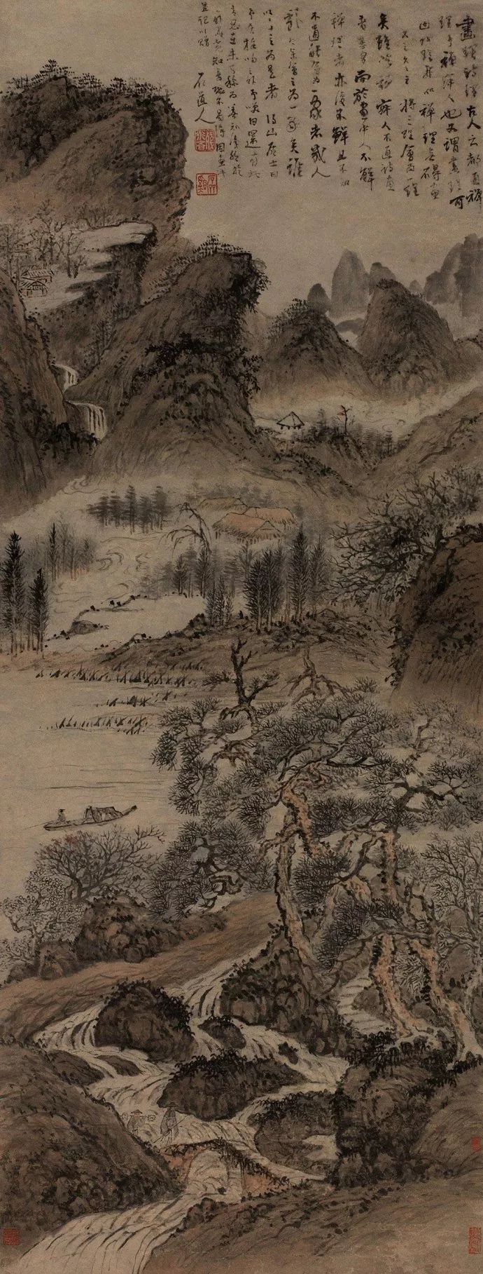 四僧之髡残|在过程中体验追求的快乐以达成人格的完善及其《黄山山水册》《茂林秋树卷》(图38)