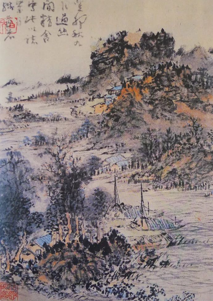 四僧之髡残|在过程中体验追求的快乐以达成人格的完善及其《黄山山水册》《茂林秋树卷》(图47)