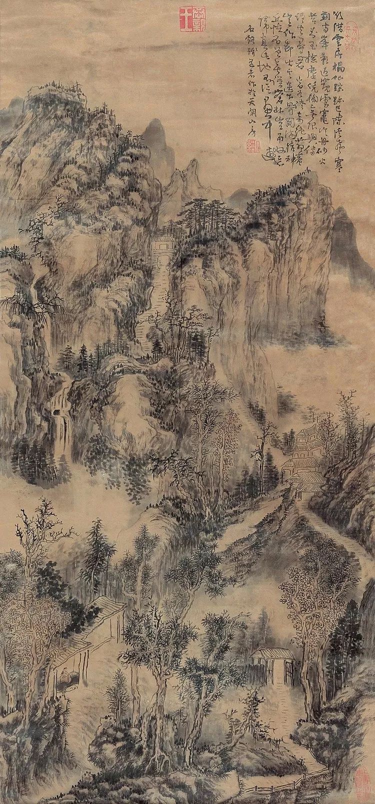 四僧之髡残|在过程中体验追求的快乐以达成人格的完善及其《黄山山水册》《茂林秋树卷》(图63)