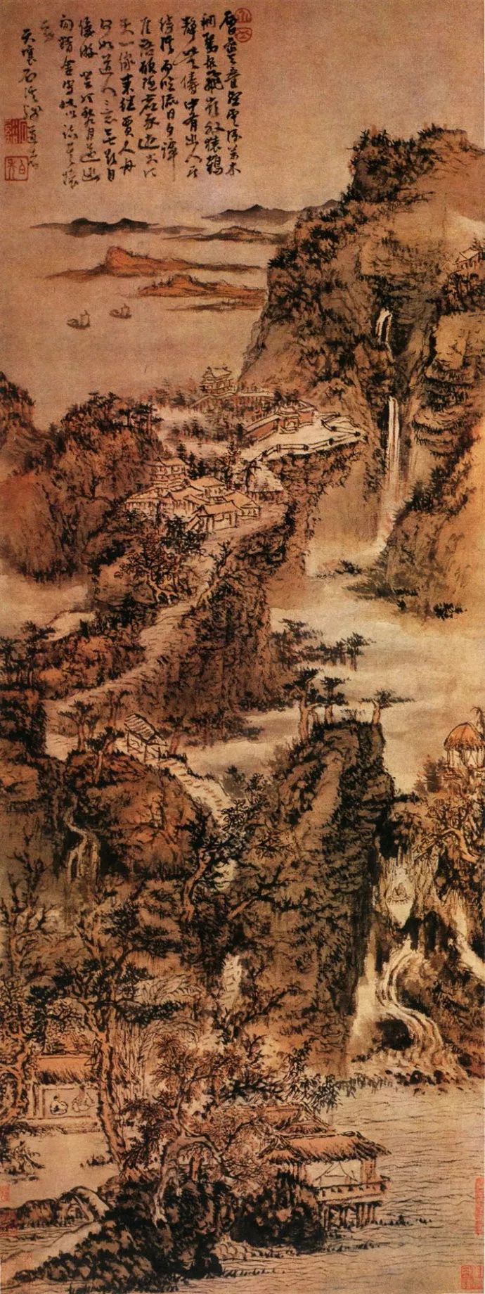 四僧之髡残|在过程中体验追求的快乐以达成人格的完善及其《黄山山水册》《茂林秋树卷》(图64)