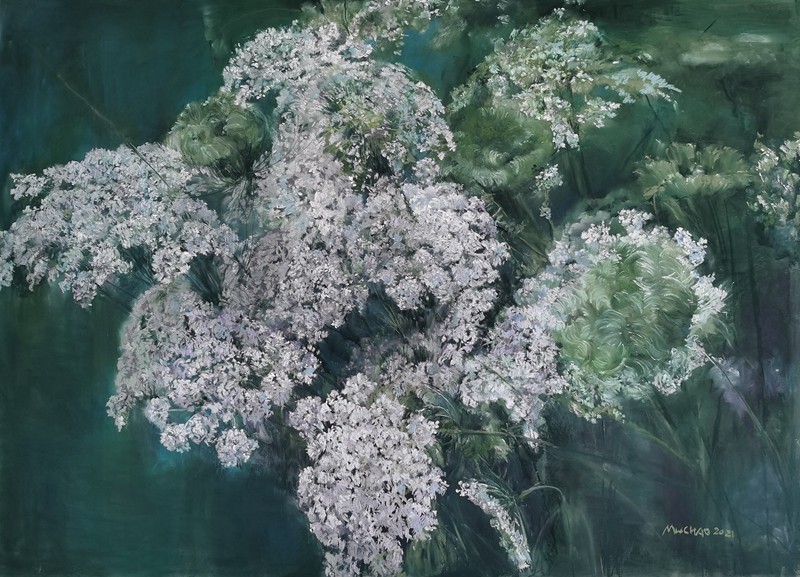 夏日的蕾丝 纸本色粉 110x90cm 2021 .jpg