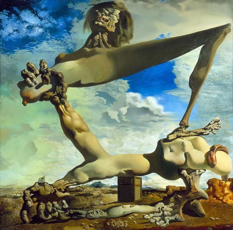 和平 | 达利超现实主义绘画《内战的预感》(图1)