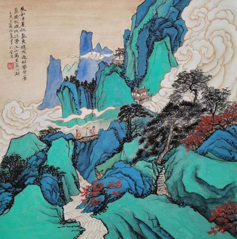 登山会友图50cmx50cm.jpg