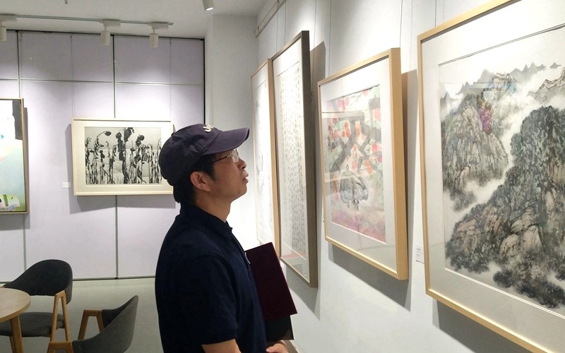 江苏省群众文化学会书画研究院成立大会作品展在江苏省文化馆开幕(图24)