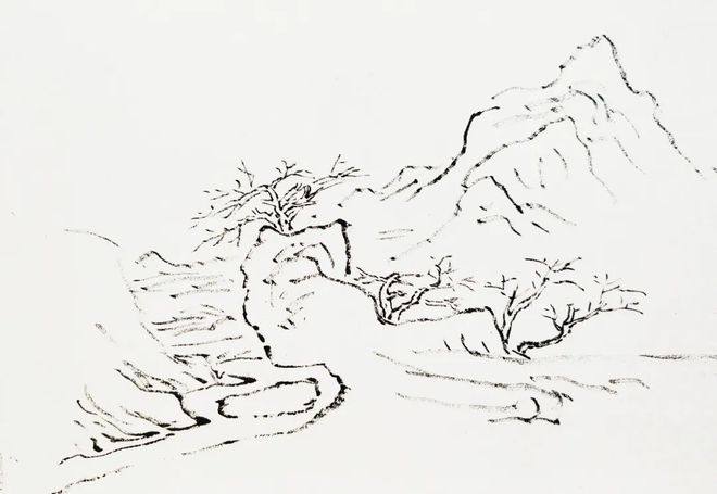 黄宾虹的临摹画稿八十幅(图40)