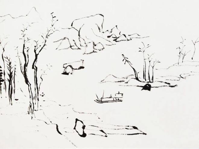 黄宾虹的临摹画稿八十幅(图39)