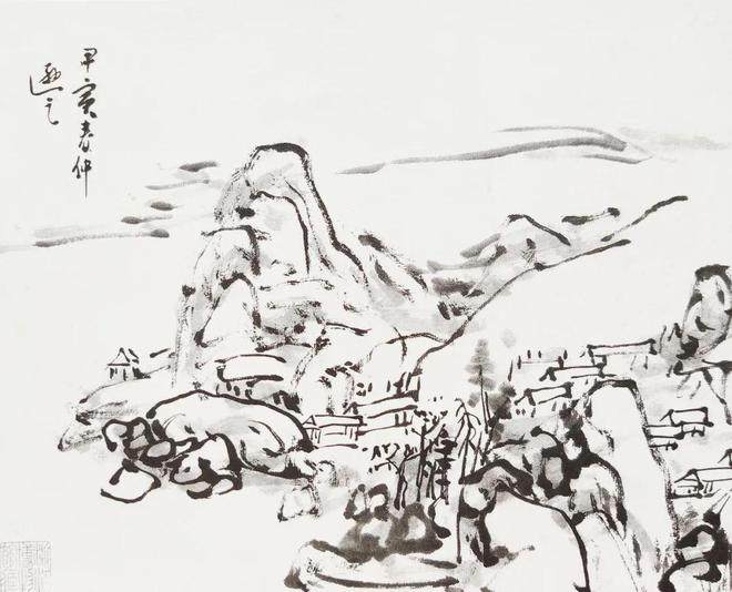 黄宾虹的临摹画稿八十幅(图69)