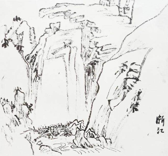 黄宾虹的临摹画稿八十幅(图72)