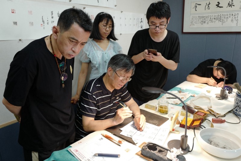 与苏金海先生合刻印章——盋山印友端午雅集(图51)