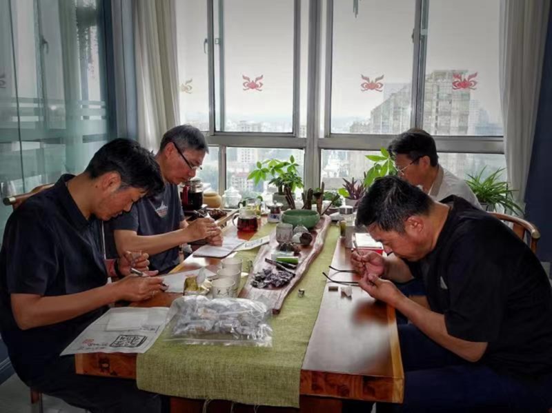 与苏金海先生合刻印章——盋山印友端午雅集(图37)