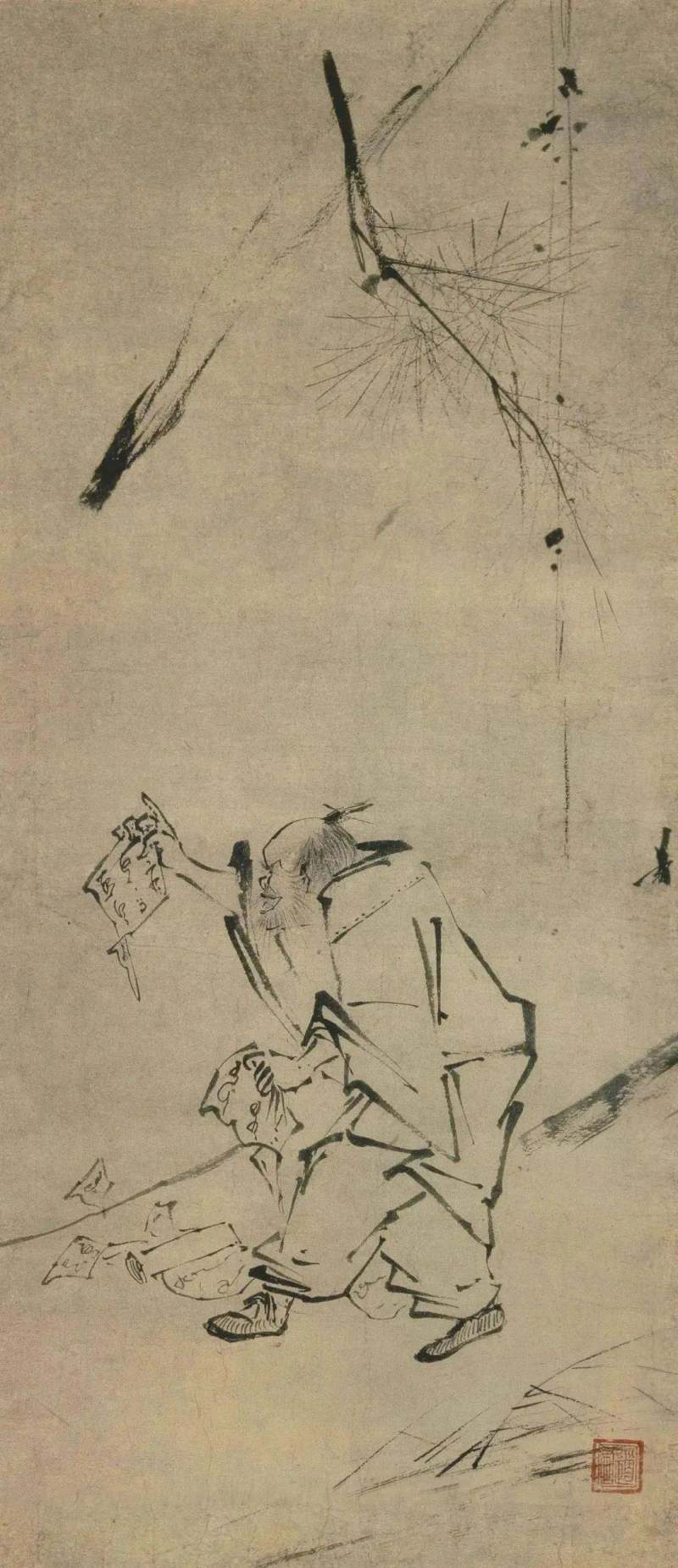 梁楷，从画院解放出来后，"草草"几笔成大师(图7)