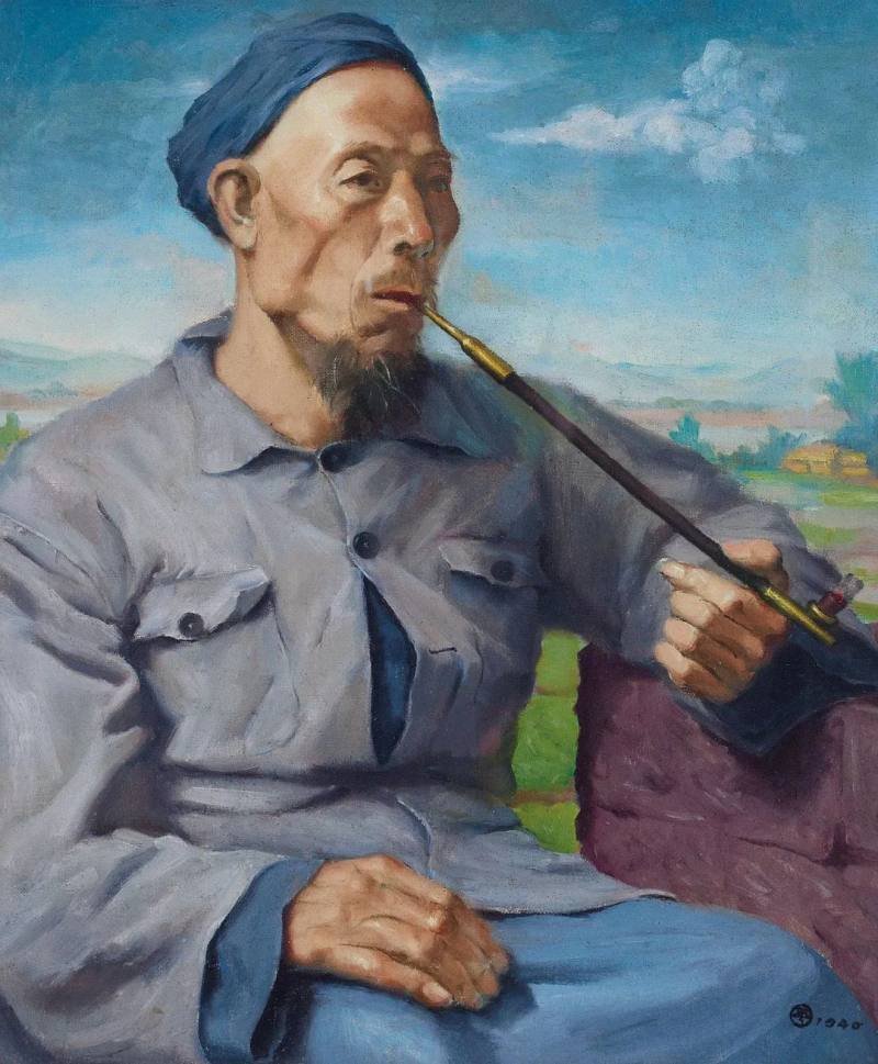 杨立光 （1917-2000） 抽烟的人.jpg