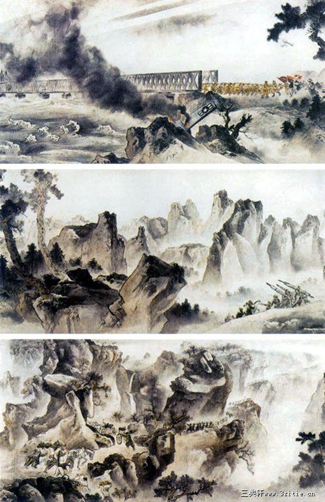 和平 | 柳子谷、满键鸿篇巨制国画长卷《抗美援朝战争画卷》(图1)