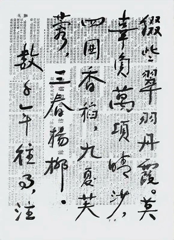 赋闲在家胡耀邦报纸上书写“天下第一长联”(图5)