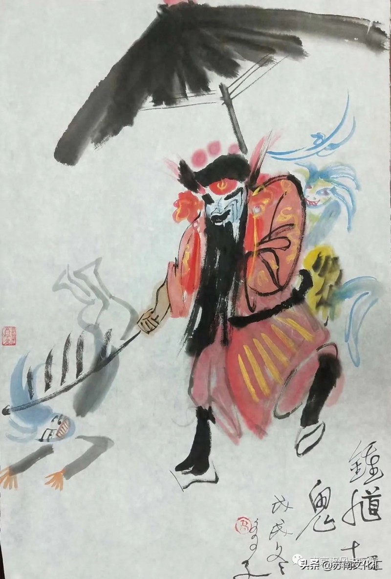著名戏剧人物画家高马得传承人《高晴、高多姐弟画展》追记(图89)