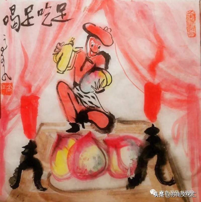 著名戏剧人物画家高马得传承人《高晴、高多姐弟画展》追记(图74)