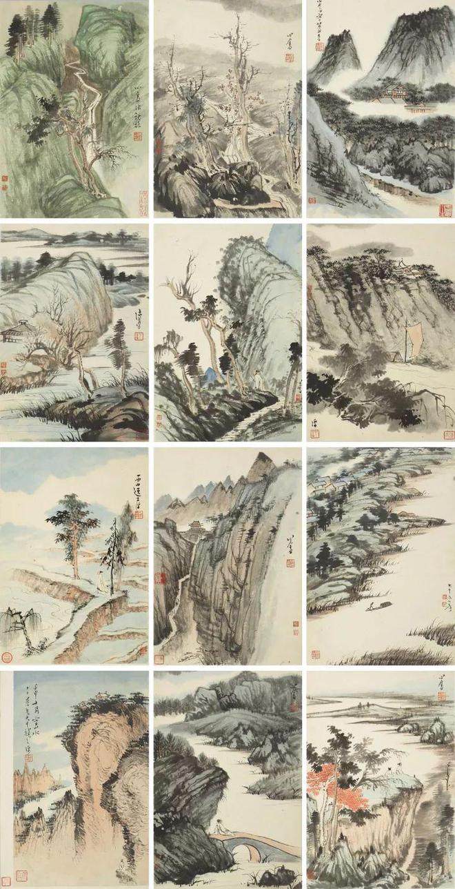 立尽千峰浑作雪，吹开天地放奇花——读《张大千、溥心畬合作山水册》(图1)