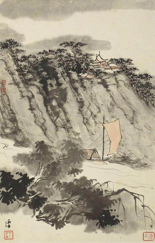 立尽千峰浑作雪，吹开天地放奇花——读《张大千、溥心畬合作山水册》(图5)