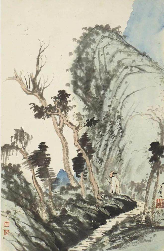 立尽千峰浑作雪，吹开天地放奇花——读《张大千、溥心畬合作山水册》(图6)