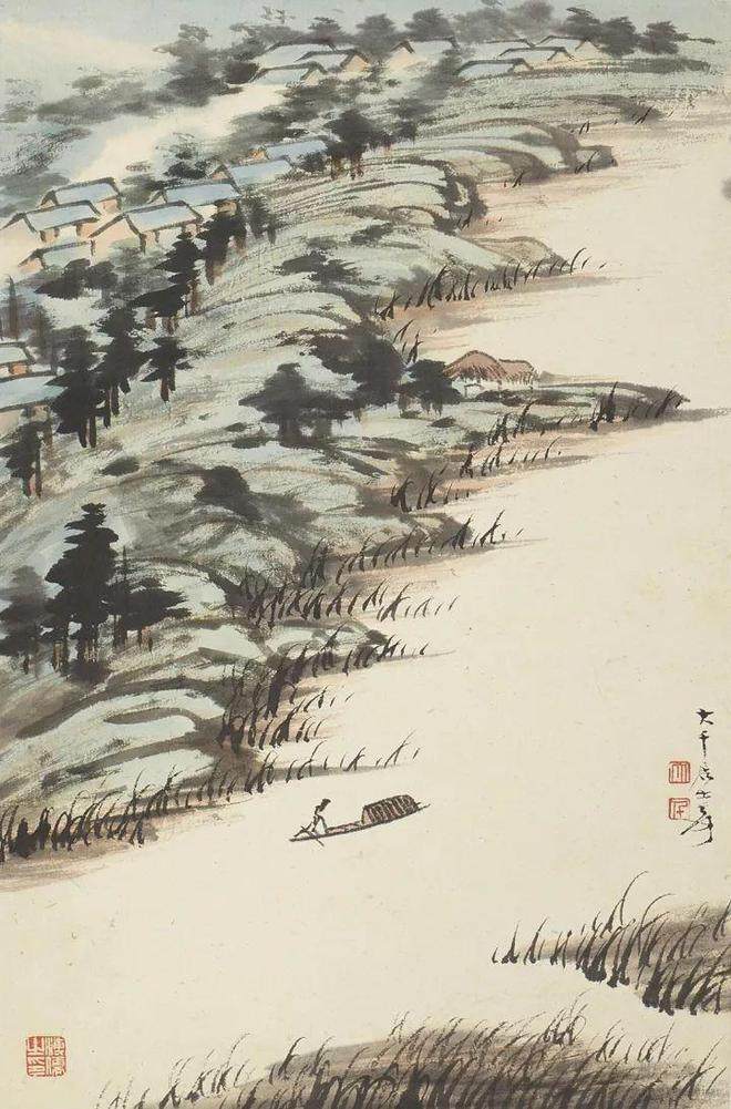 立尽千峰浑作雪，吹开天地放奇花——读《张大千、溥心畬合作山水册》(图8)