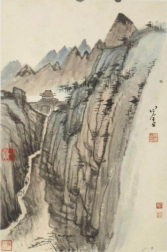 立尽千峰浑作雪，吹开天地放奇花——读《张大千、溥心畬合作山水册》(图9)