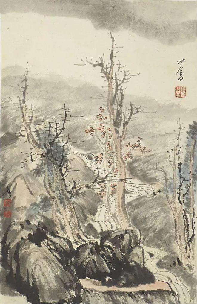 立尽千峰浑作雪，吹开天地放奇花——读《张大千、溥心畬合作山水册》(图3)