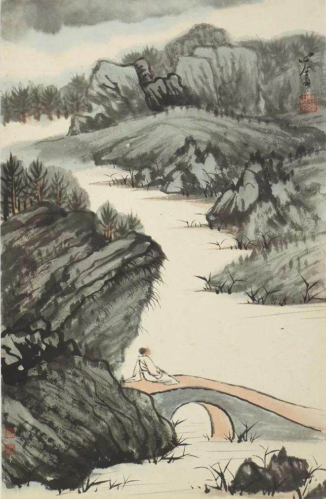 立尽千峰浑作雪，吹开天地放奇花——读《张大千、溥心畬合作山水册》(图12)
