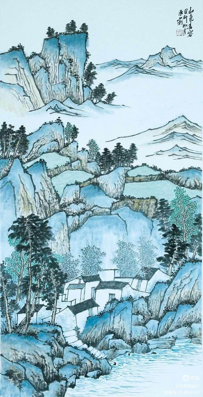 墨道修心——古良常山水画会5周年作品展暨中国画名家邀请展（上）(图62)