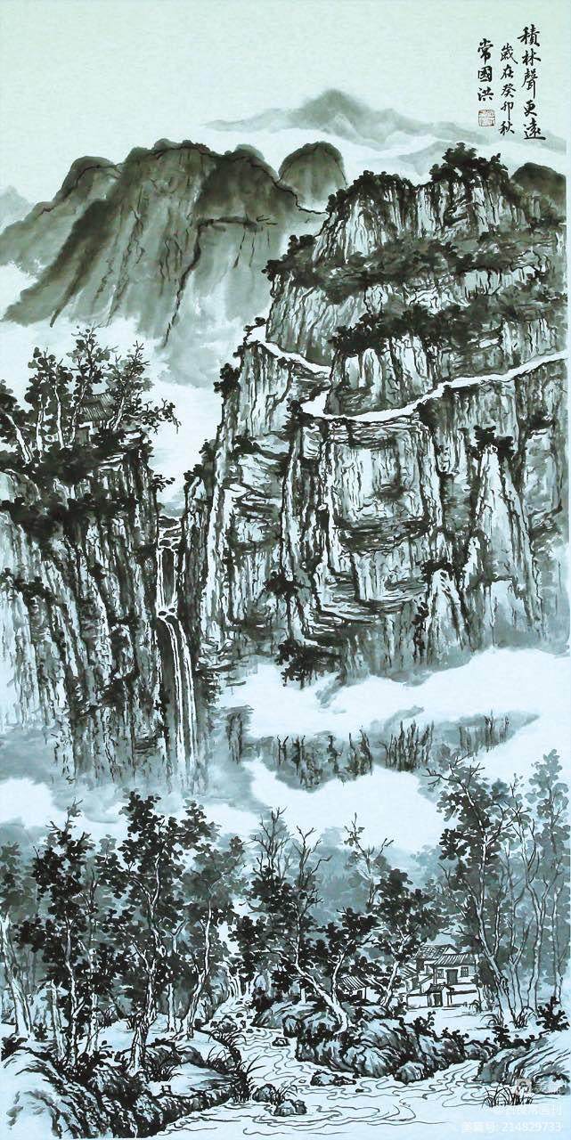 墨道修心——古良常山水画会5周年作品展暨中国画名家邀请展（上）(图78)