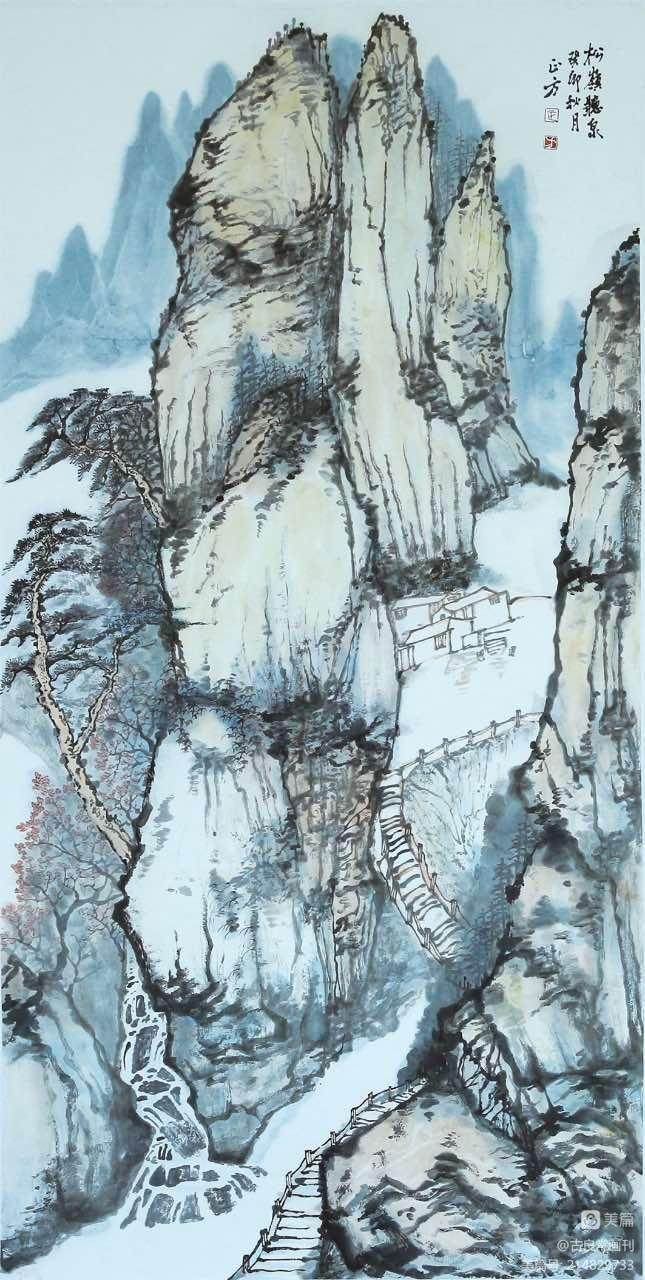 墨道修心——古良常山水画会5周年作品展暨中国画名家邀请展（上）(图100)