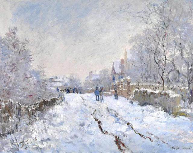 莫奈笔下的雪景，让世界免去纷扰  让内心重回平静(图5)