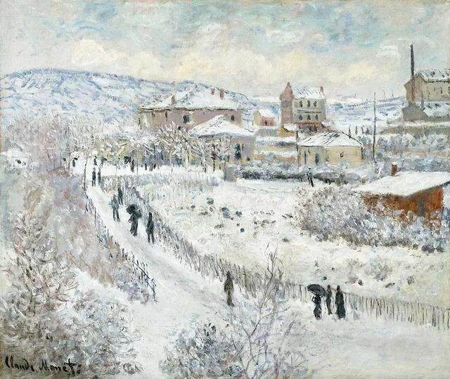 莫奈笔下的雪景，让世界免去纷扰  让内心重回平静(图39)