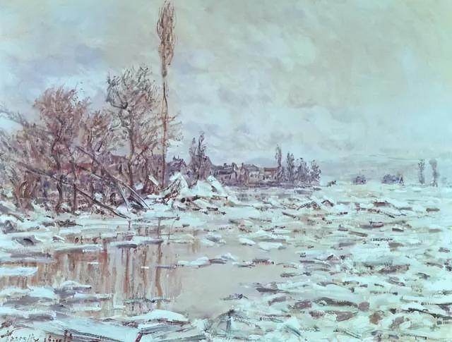 莫奈笔下的雪景，让世界免去纷扰  让内心重回平静(图46)
