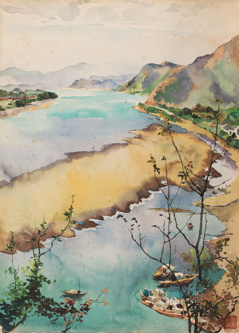 中国第一代水彩画家作品领衔，引导艺术购藏回归初心(图1)