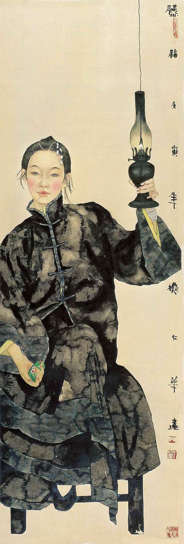 胭脂-197×65cm-纸本水墨-2010年