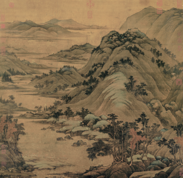 （传）董源《龙宿郊民图》，台北故宫博物院藏
