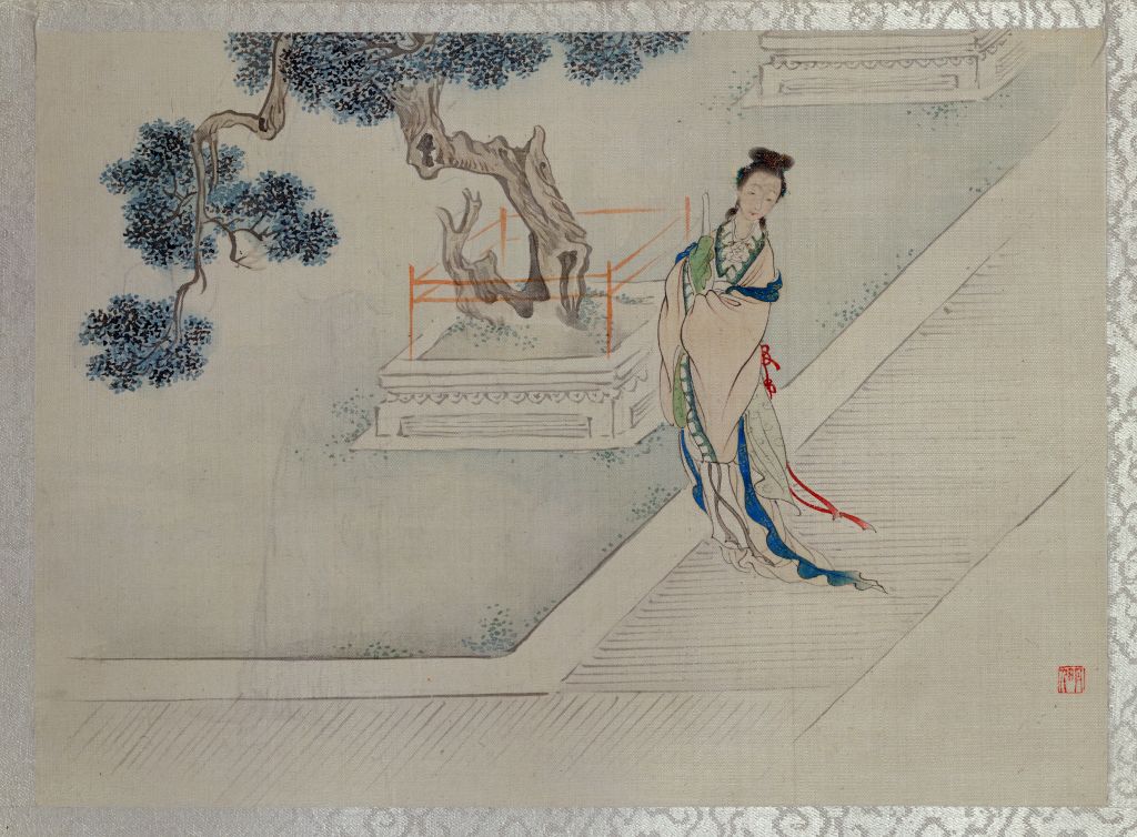 費丹旭 人物書畫 清·费丹旭绘《十二金钗图》赏析