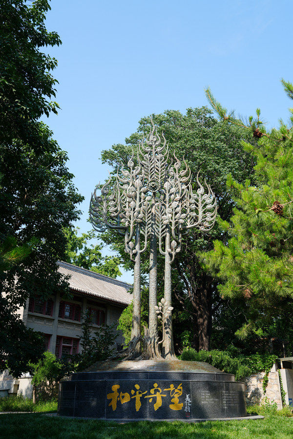 和平 | 北京大学“韩美林人文艺术奖学金”设立 韩美林雕塑《和平守望》落成(图9)